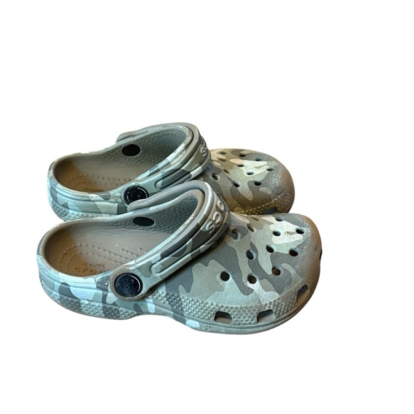 Kids Camo CROCS C9 Green Slip On Clogs Toddler Childrens Hunting Child - Picture 1 of 7